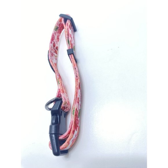 Dog Collar Medium Adjustable Pink Floral Peony Collar - Picture 4 of 6